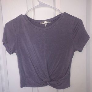 purple crop top